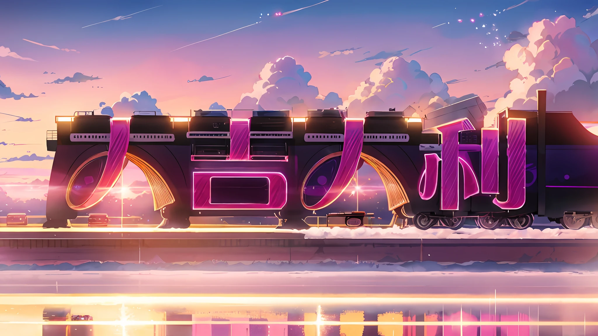 Modern anime japanese city landscape