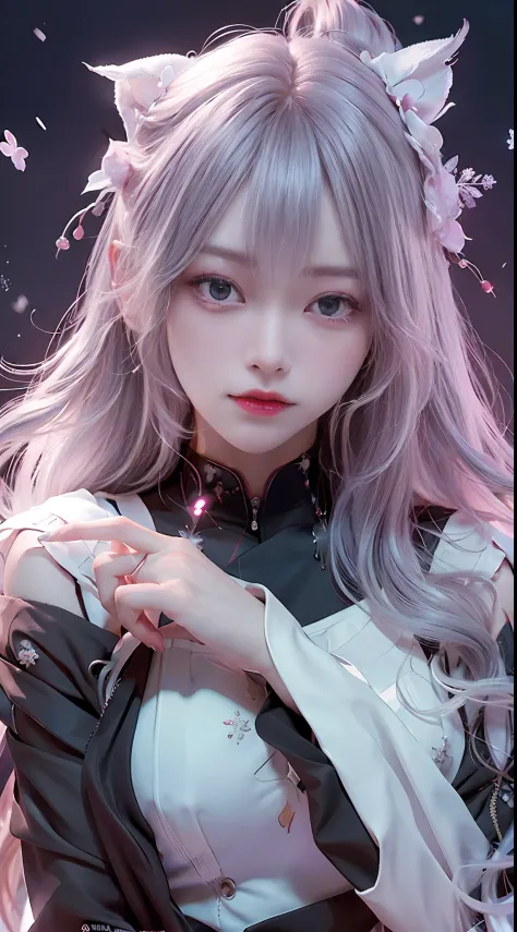 （（best qualtiy））， （（tmasterpiece））， （detail：1.4）， Cute cyberpunk Japan woman image，sixteen years old，(Photograph the whole body)，nffsw（HighDynamicRange），Ray traching，NVIDIA RTX，Hyper-Resolution，illusory 5，Sub-surface scattering，PBR Textures，post processed，...