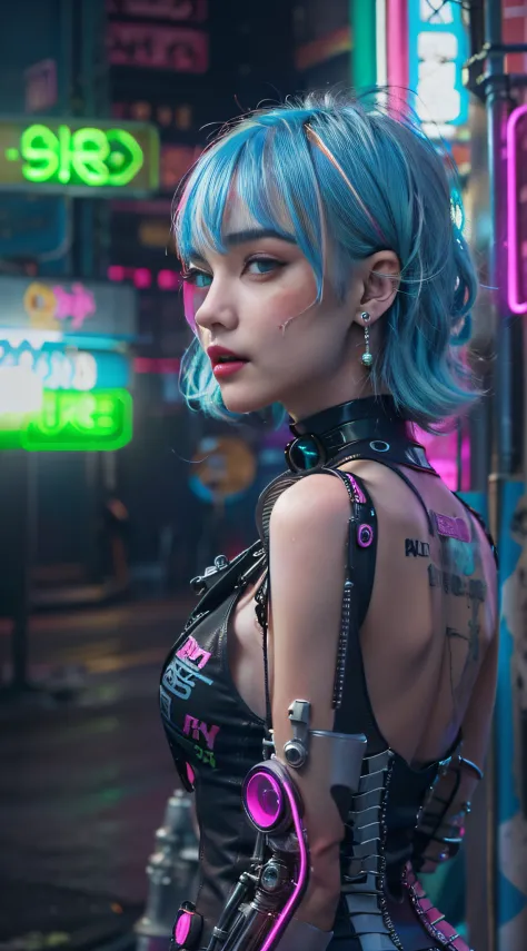 (masutepiece, of the highest quality, Best Quality, Official art, Beautiful and aesthetic:1.2),(1girl in:1.4),Full body,([Pink|Blue] hair:1.5),ighly detailed,(Fractal Art:1.3),(Colorful:1.5),highest details,(Mechanical modification:1.3),(corrected:1.2),Mai...