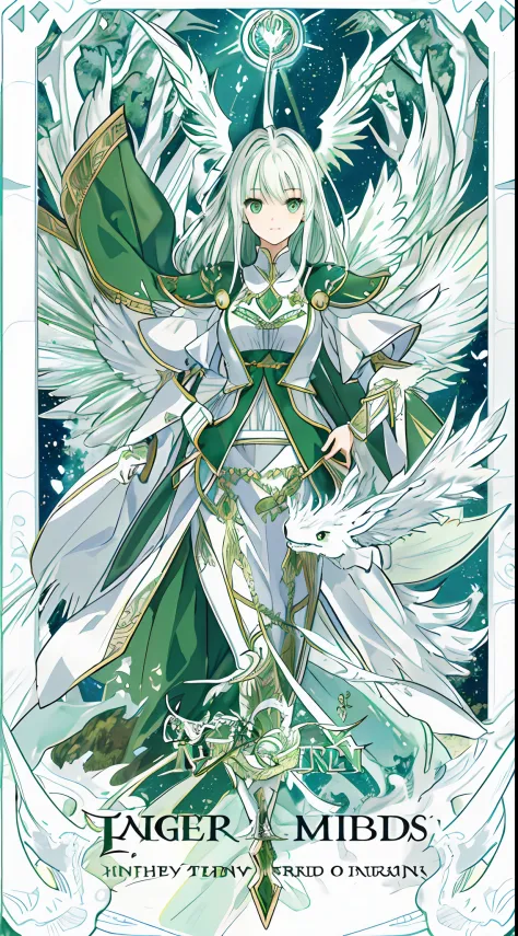 Kizi（The wings of a green-eyed white dragon，The armor of the green-eyed white dragon，byself），Grimm's fairy tales，Fairy tale picture book，tarot cards