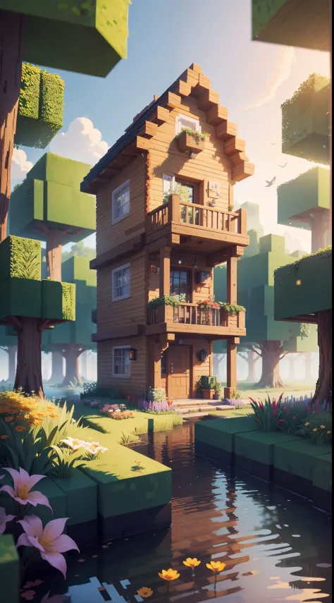Welcome to the world of Minecraft with its captivating and charmingly simple pixel atmosphere. As you step into this world, you'll be mesmerized by the colorful scenery of pixel blocks forming the environment around you.

The bright blue sky adorns the hea...