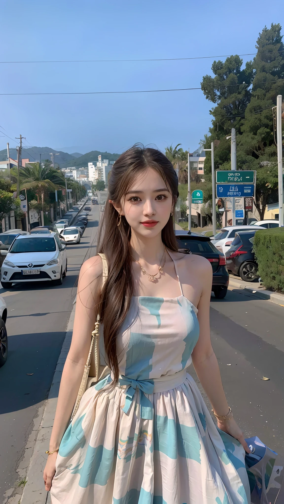 Araki woman in dress drives down the street, lalisa manobal, dilraba dilmurat, anna nikonova aka newmilky, Near the beach, 19-year-old girl, taken in the early 2020s, alina ivanchenko, yelena belova, young beautiful amouranth, Mina Petrovich