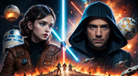 Epic Star Wars Movie Poster Episode I, Detalles, 8k