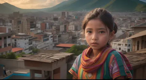 generate an awe-inspiring hyper-realistic image showcasing a mesmerizing 10-year-old guatemala girl with authentic features, gra...