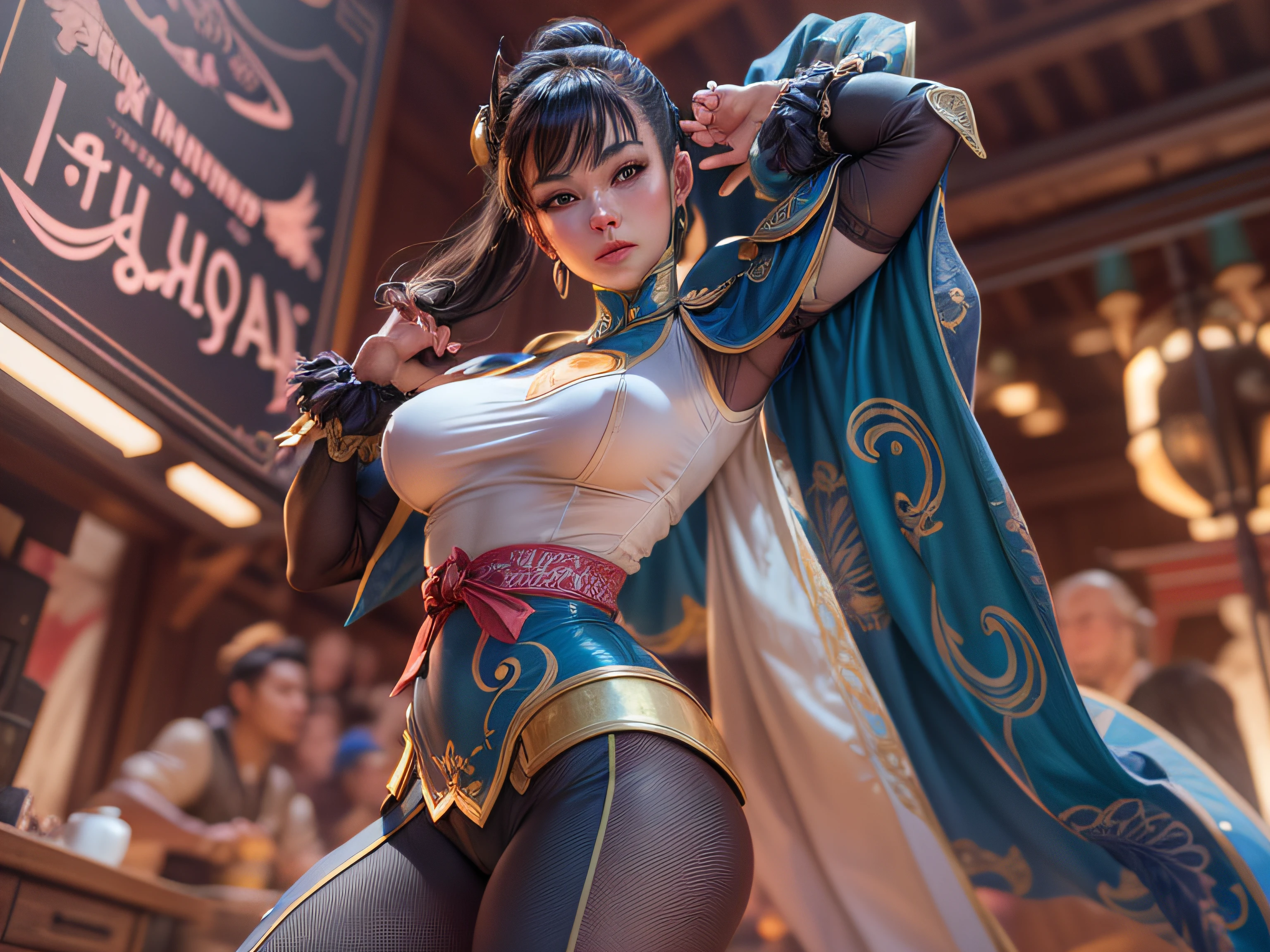 um close up de Dolly Partonr com uma roupa preta e dourada, Seios enormes, Busto avantajado, bumbum imenso, Artgerm extremamente detalhado, Retrato de Chun - Li, Artgerm em ArtStation Pixiv, Retrato de Chun Li, wlop e artgerm, WLOP | Artgerm, Estilo Artgerm, Modelo IG | Artgerm, por Yang J, Chun Li, Chun-Li, 8k, 3D-rendering, RTX 4090 | | |, ray tracing, Bokeh, high on a mountain in Japan, nevando numa noite de imensa Lua Cheia, lifelike lighting, diffuse lighting, Highest quality rendering.