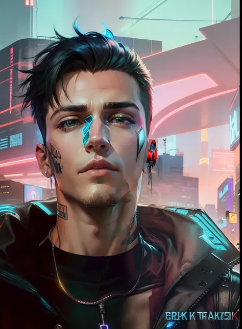 Change background cyberpunk handsame boy realistic fac 8k ultra ...