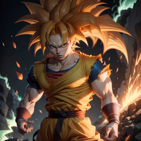 Son Goku, super sayajin, 2d im - SeaArt AI