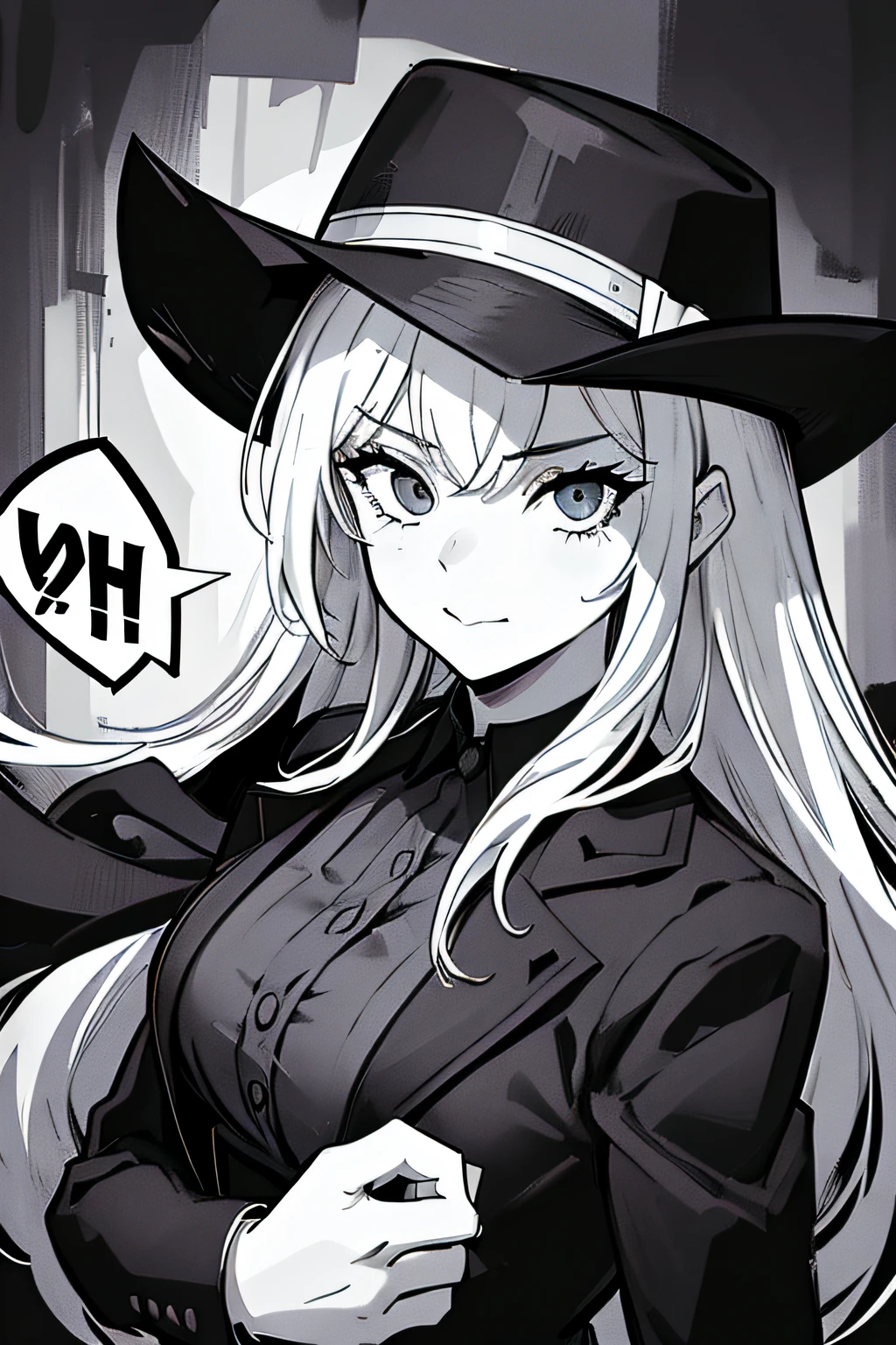 Anime girl with long white hair wearing a black hat, marisa kirisame, from girls frontline, flirty anime witch casting magic, Witch Girl, ashe, witch academia, kirisame marisa, zerochan art, Fine details. girls' frontline, In a bewitching voice, artgerm comic, dark witch character, range murata and artgerm, Witch