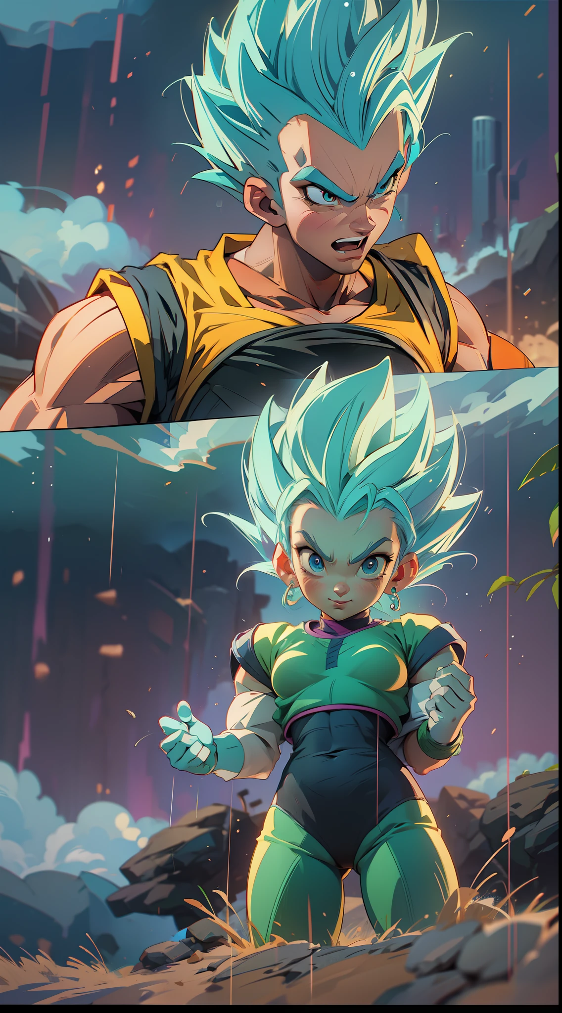 Dragon ball goku and vegeta by the - dragon - ball - SeaArt AI