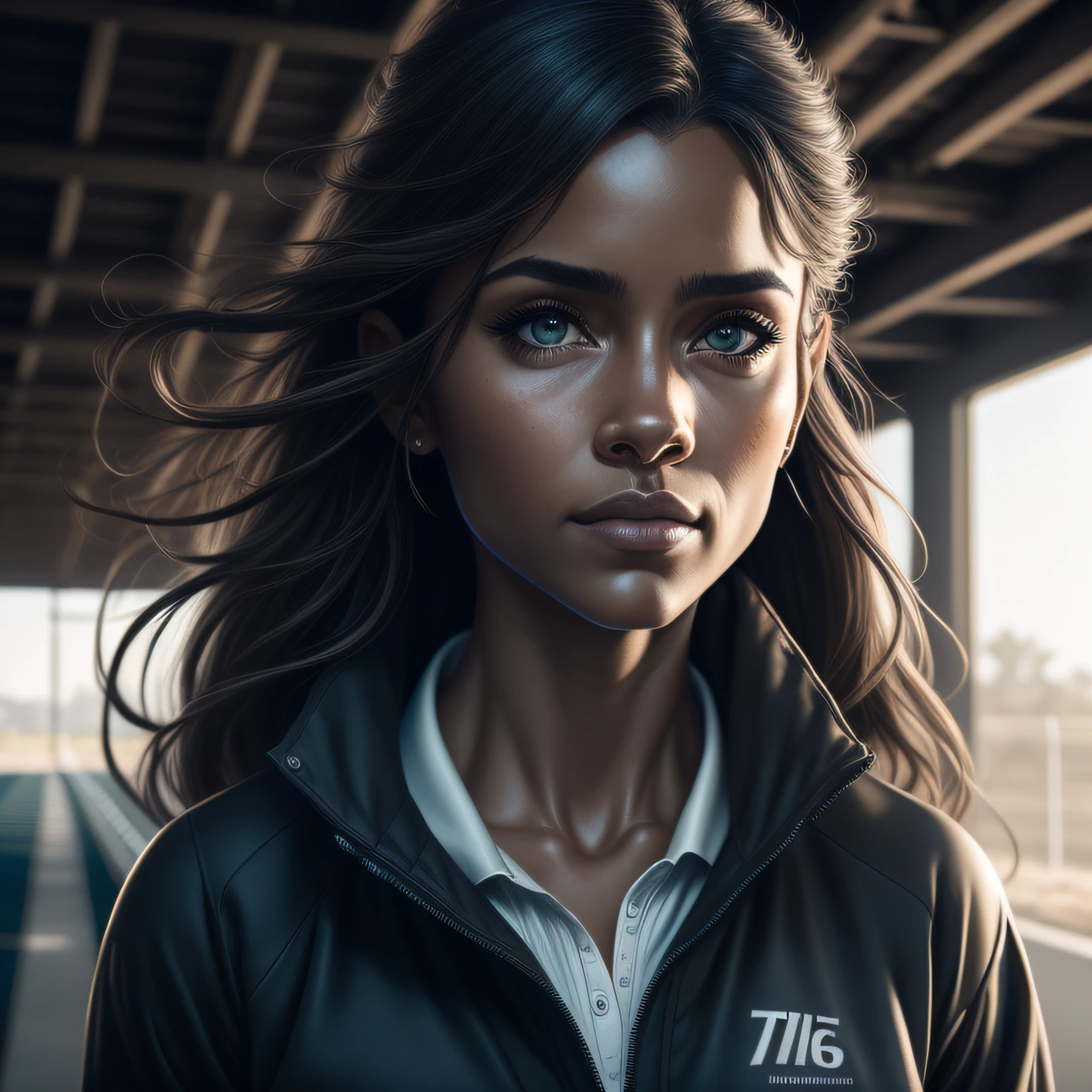 beautiful mature college girl, in track outfit, outside on track field, ((slim, petite)), photorealistic, photo, masterpiece, realistic, realism, photorealism, high contrast, photorealistic digital art trending on Artstation 8k HD high definition detailed realistic, detailed, skin texture, hyper detailed, realistic skin texture, armature, best quality, ultra high res, (photorealistic:1.4),, high resolution, detailed, raw photo, sharp re, by lee jeffries nikon d850 film stock photograph 4 kodak portra 400 camera f1.6 lens rich colors hyper realistic lifelike texture dramatic lighting unrealengine trending on artstation cinestill 800,