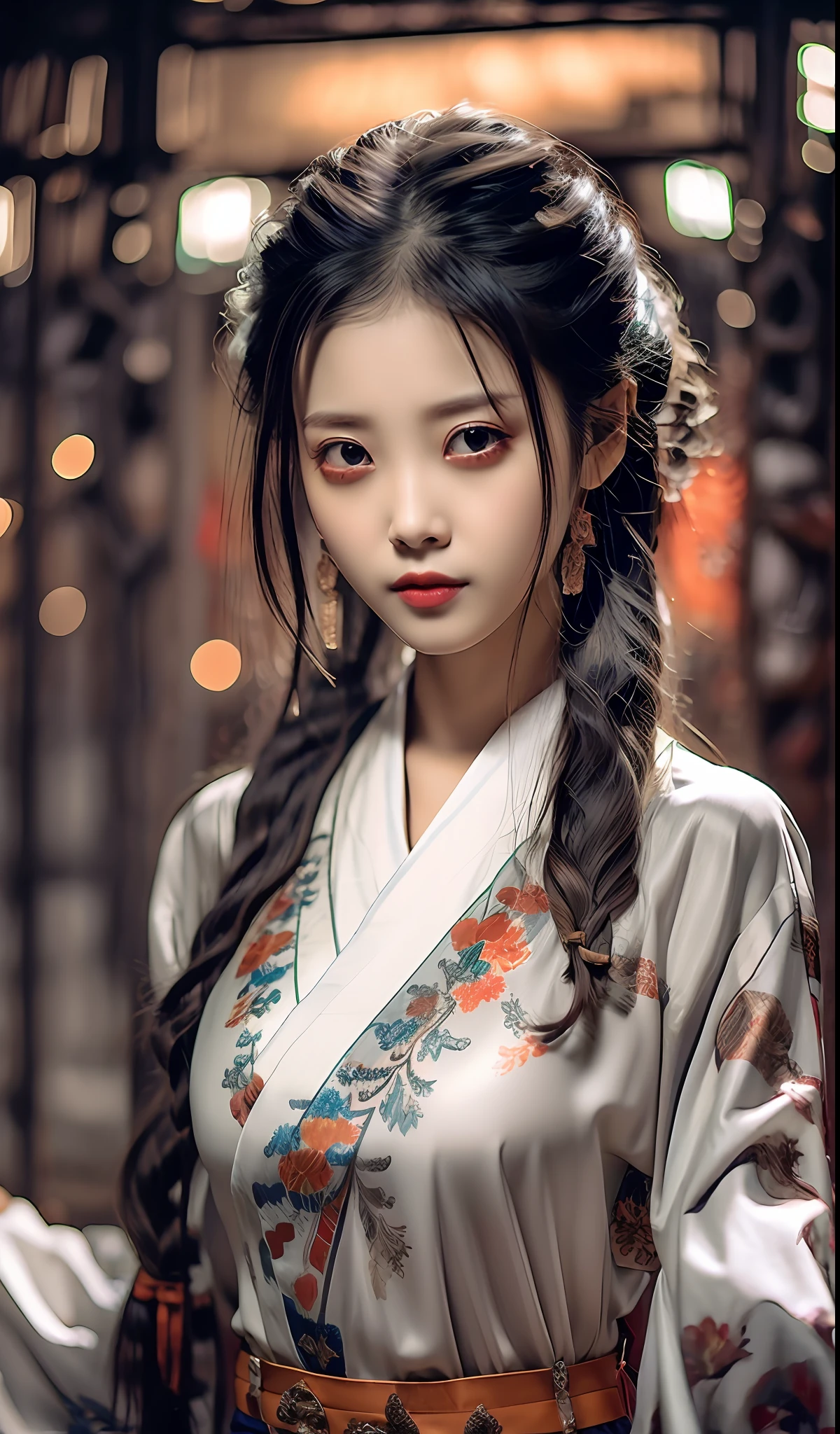 best quality, masterpiece, highres, wuxia 1girl, china dress, super Beautiful face, super beautiful eye, super beautiful hair