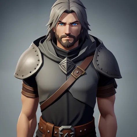 Default icon of a chest guard facing forward for character equipment in a game UI for dungeons and dragons game, grey on grey