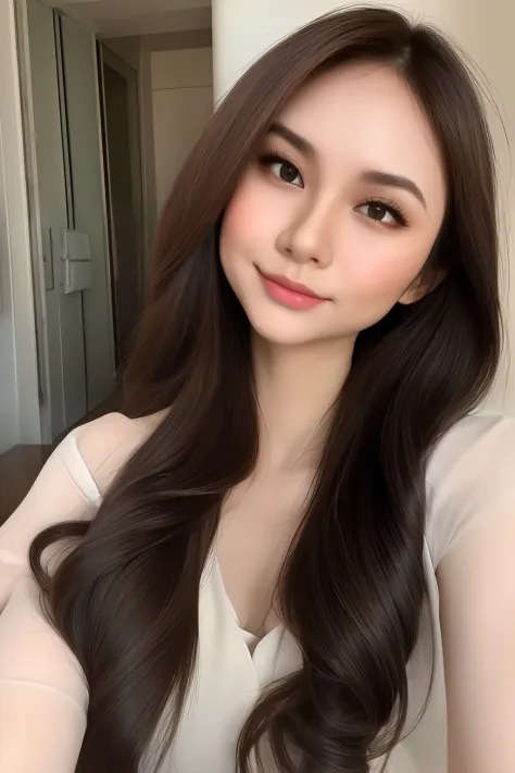 best quality, masterpiece,  (realistic:1.2), 1 girl, colorful hair, brown eyes, Front, detailed face, beautiful eyes, malay, mal...