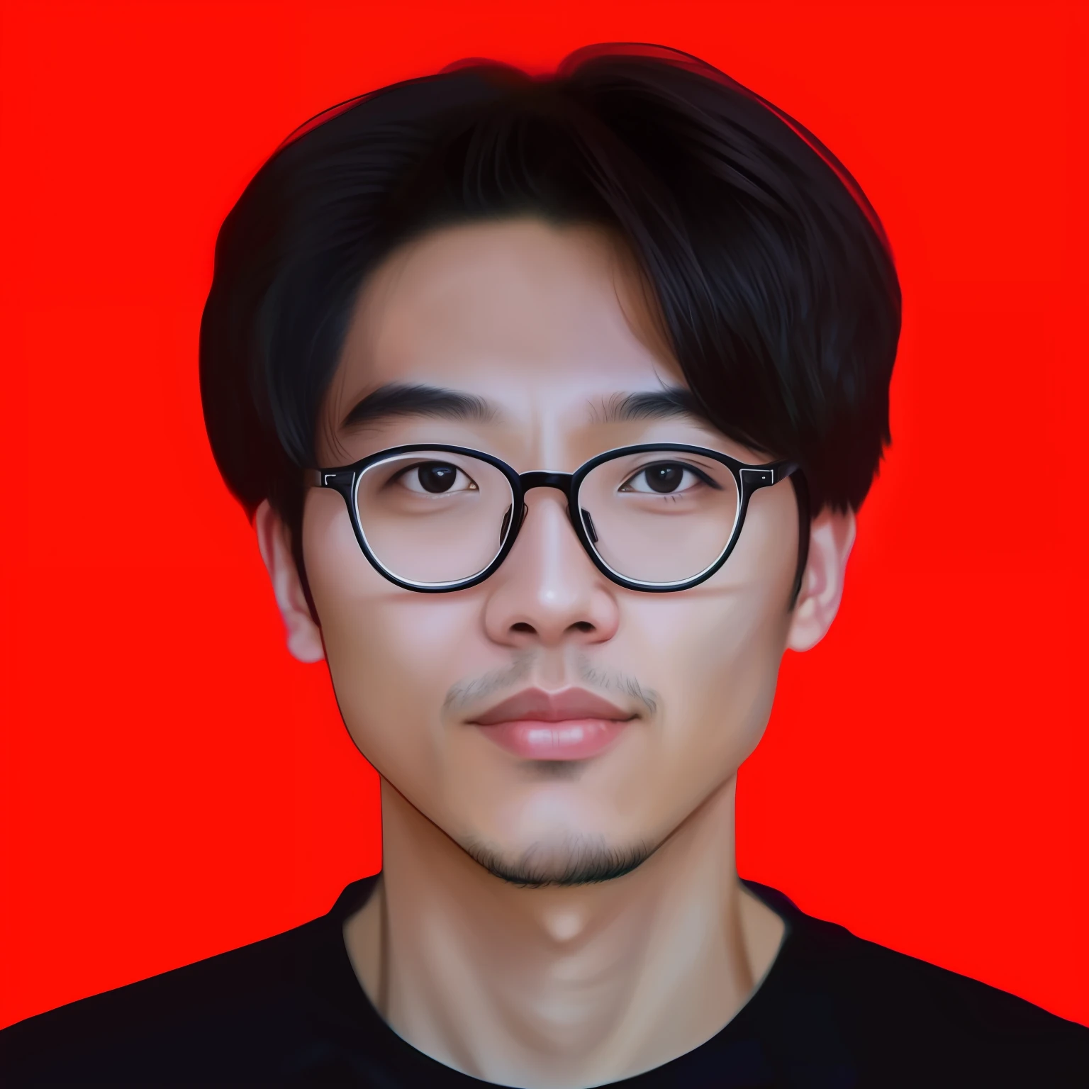 arafed image of a man with glasses and a black shirt, yanjun cheng, headshot profile picture, professional profile picture, xintong chen, yihao ren, peter xiao, steve zheng, Liang Xing, chengyou liu, Wang Qichao, reuben wu, Li Zixin, xiaofan zhang, Chen Zezhou, wenjun lin