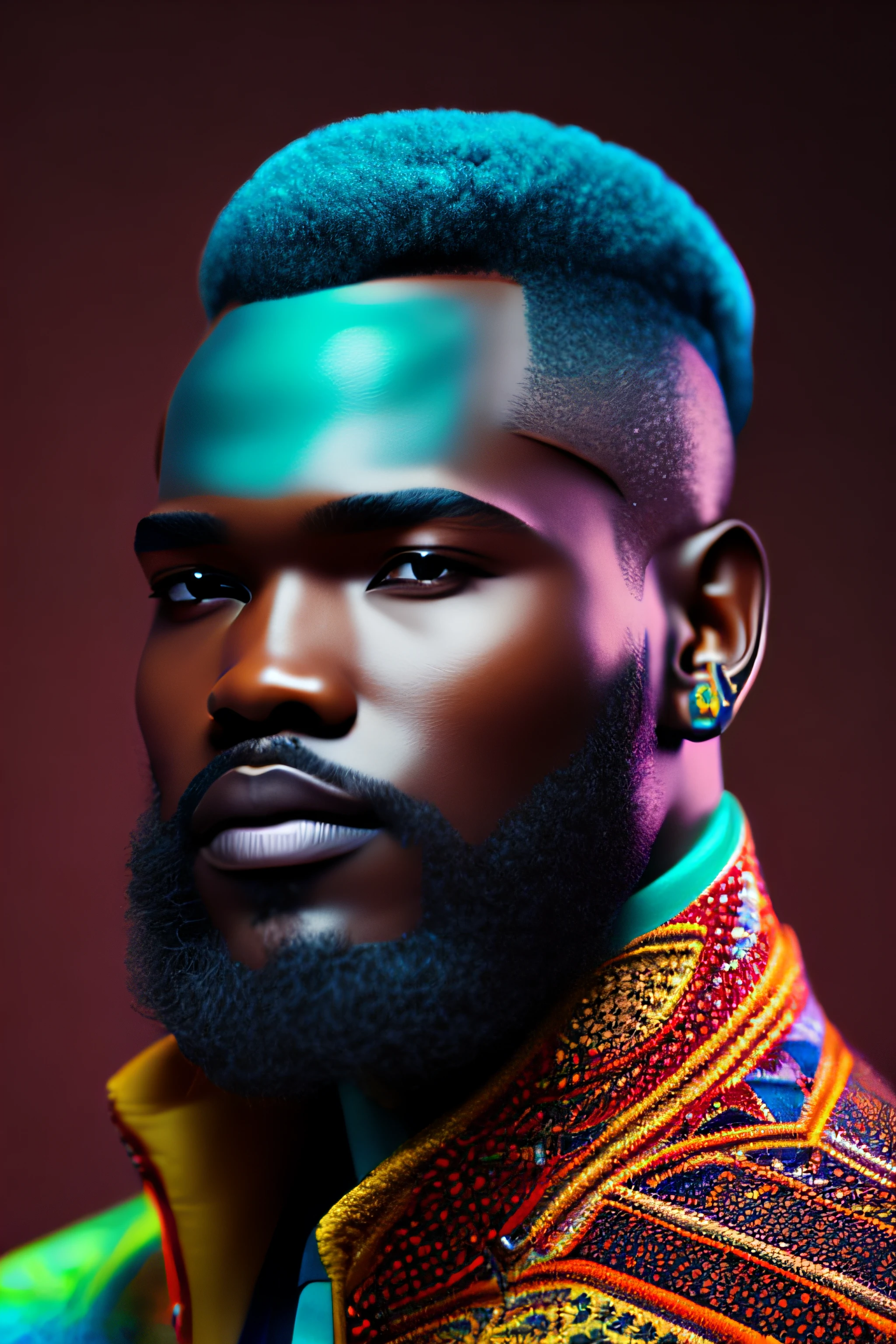 (AFRICAN man fashionista portrait, white bearded, senior citizen, very elegant, 1950s with intricate colored and colored glass), cabelo fofo colorful, expression serious (extremely detailed digital photography: 1.2), Standing in the middle of the city, (((fully body))), raw image,, hasselblad, 50wing, f8, 12 millimeters, glow effects, godrays, handdrawn, to loan, 8K, octan render, 4d cinema, Blender, tenebrosa, atmospheric 4K ultra detailed, cinematic sensual, sharp focus, humorous illustration, big depth of field, Masterpiece artwork, colors, 3d octane render, 4K, conceptual artwork, trending in the artstation, hyper realist, colors vivas, ring light, extremamente detalhado CG unidade de papel de parede 8K, trending in artstation, trend in CGSociety, Pop Art style by Erik Madigan Heck, intrikate, high détail, Dramatic , pure energy, light particles, scientific fiction