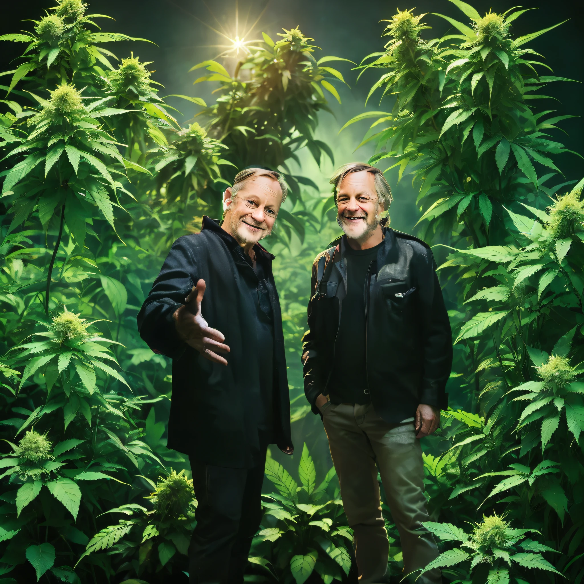 nvinkpunk, professional photograph of cheech and chong,