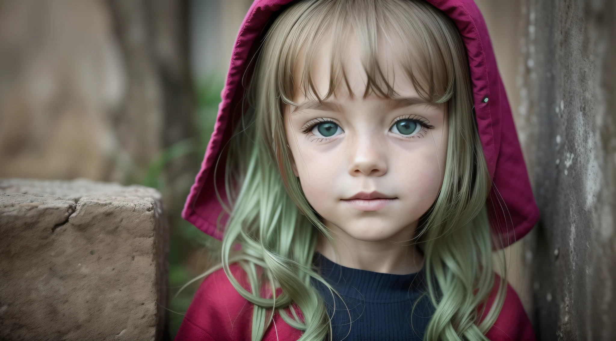 best qualityer, work-before, ultra high nothing,portrait, photorrealistic, raw-photo, GIRL KIDS , russian blonde long straight hair, with green leather jacket outfit.