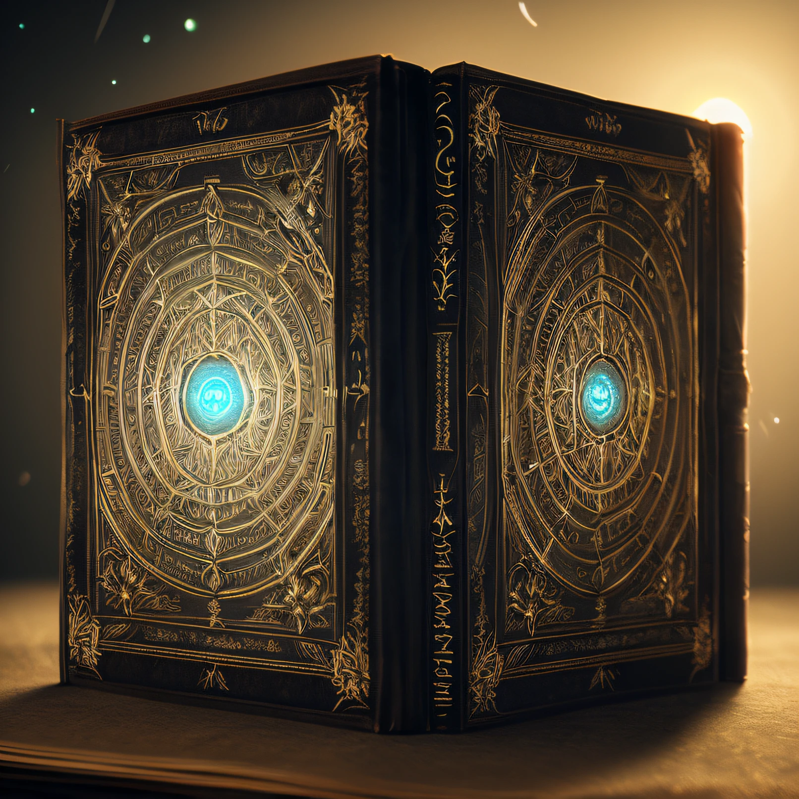 An ancient book with intricate engravings, containing forgotten spells and enchantments, Evokes a sense of wonder and curiosity, Dramatic lighting from an unknown source, Fantasy, intricate details, good anatomy, perfectly drawn, Insane detailed, 4k, cinema 4d rendered, surrealism, illustration, magical, trending on Artstation, color sharding, titanium, cinematic lighting, realistic lighting, low angle, Cinema4D rendering, highly detailed, hyper-realistic, film photography, ultra realistic, detailed, Alternative