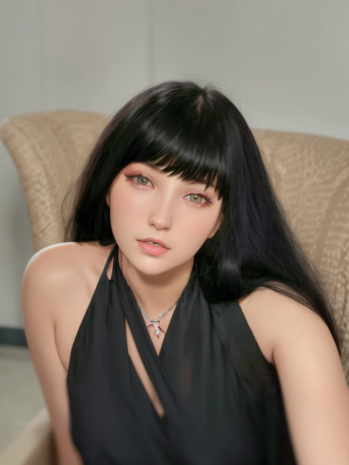 Mulher com cabelo preto comprido sentada numa cadeira, Anastasia Ovchinnikova, Alina Ivanchenko, moleksandra shchaslyva, Angelina Stroganova, Catarina, Yelena Belova, Anna Nikonova, Marina Federovna, nadezhda tikhomirova, Anna Nikonova aka newmilky, Yulia Gorokhova