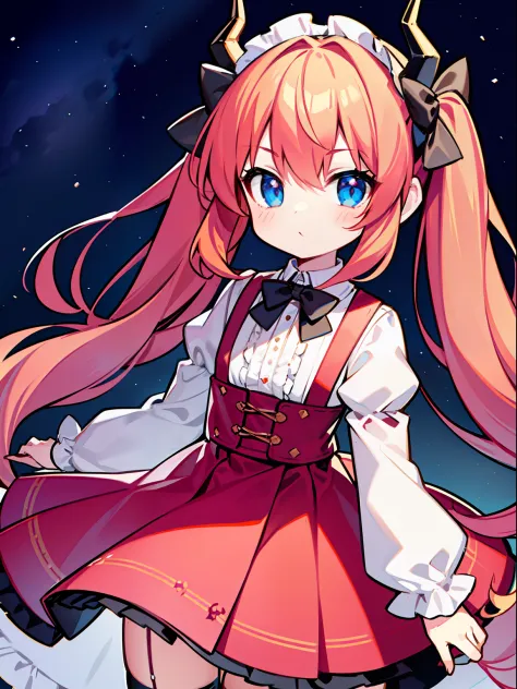 {{best quality}}, {{masterpiece}}, {{ultra-detailed}}, {illustration}, {detailed light}, red hair,blue eyes,twintails,lolita,Sus...