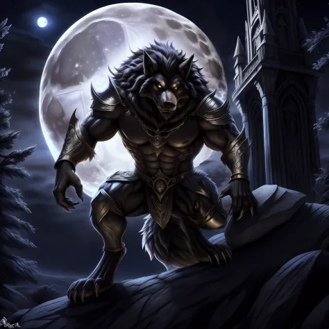 Werewolf with armor