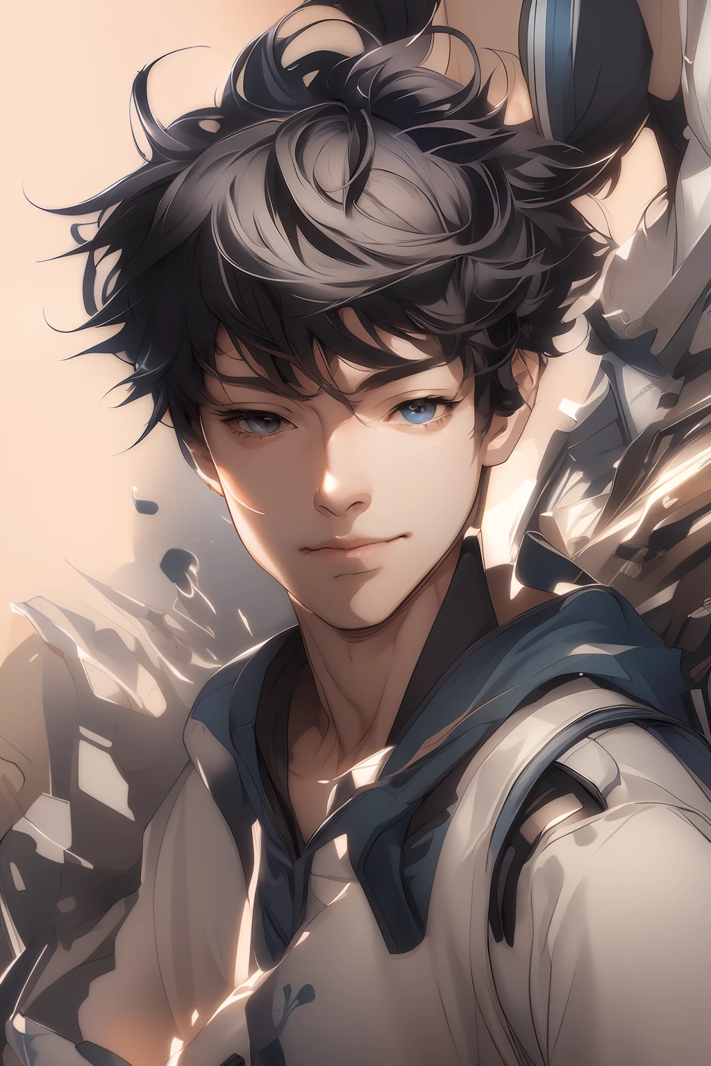 Un primer plano de una persona con una mochila y una mochila, Makoto Shinkai ( leyendas del ápice ), artegerm. Alto detalle, persona 5 estilo artístico wlop, arte de anime digital detallado, extremely detailed artegerm, obra de arte al estilo de guweiz, artegerm portrait, ross tran!!!, artegerm jsc, arte detallado del personaje de anime