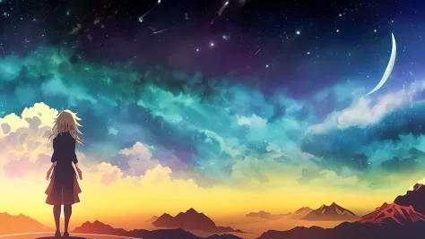 4k,the anime,Beautiful sky,the - SeaArt AI