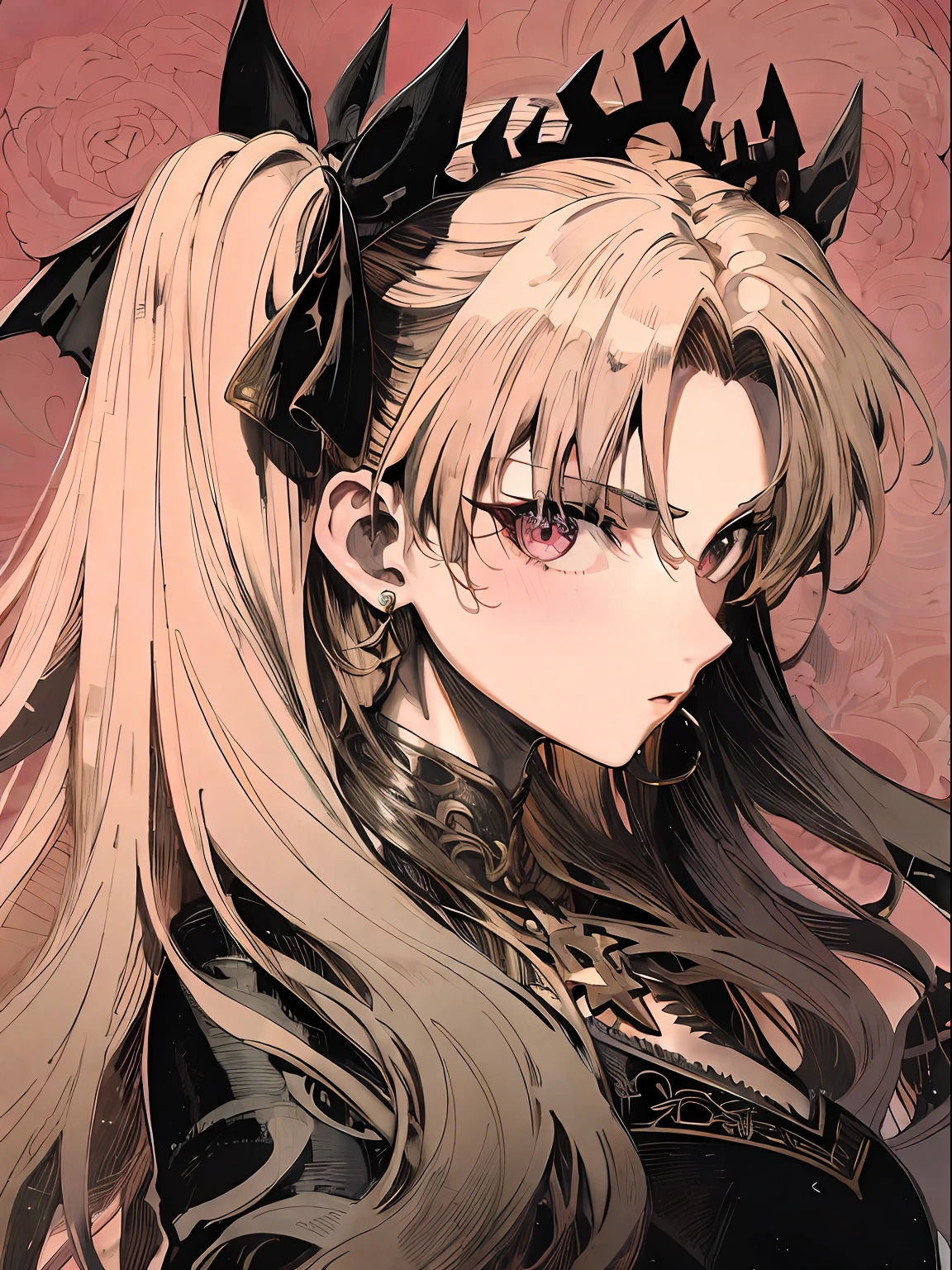 Anime - a style image of a woman with long blonde hair and a crown, gothic maiden anime girl, clean and meticulous anime art, Blonde anime girl with long hair, detailed portrait of an anime girl, anime style like fate/stay night, Detailed key anime art, Stunning anime face portrait, Detailed digital anime art, detailed anime character art, Key anime art, detailed anime art