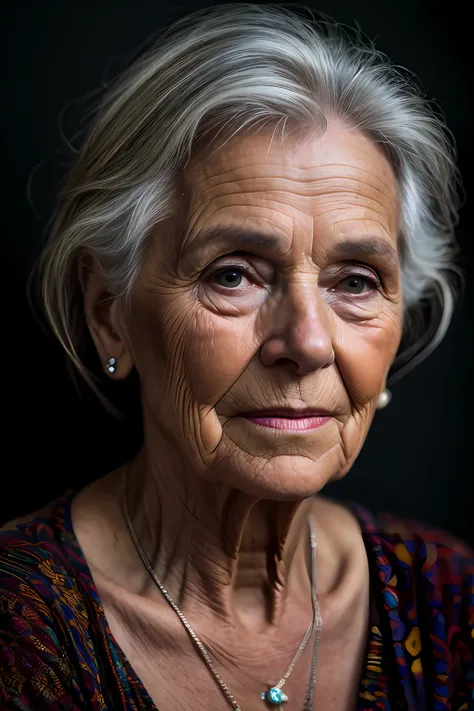 a close up photograph of a beautiful older woman, award winning photo ...