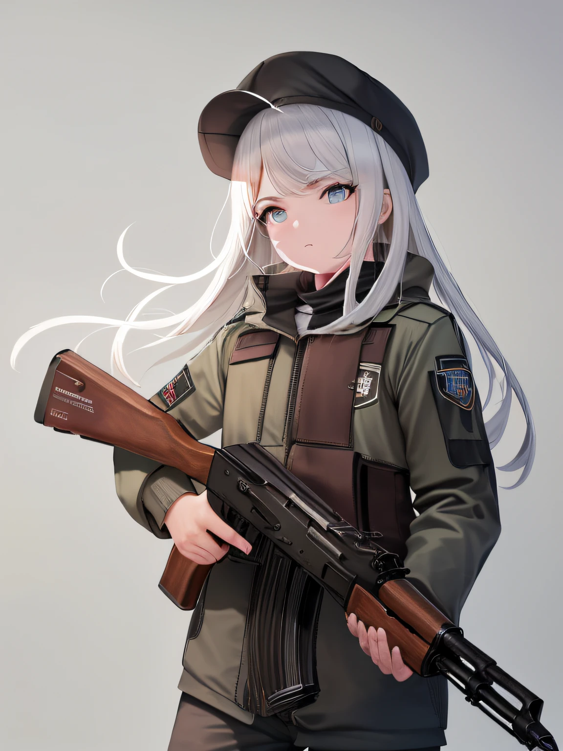 partie maîtresse, Meilleure qualité, meilleur travail, Beau visage, couleurs chaudes, Yeux détaillés, poches sous les yeux, cheveux noirs, , kilomètres, kalachnikov_fusil, Agression_fusil, propriété_arme, Apdanstando, Apdanstando_dans_téléspectateur, gdansilho_discipline, doigt_dans_gdansilho, icône de l&#39;entreprise, logo, Icône du jeu Counter-Strike, contre-attaque, silhouette latérale, apontando arme, tout le corps, corps sur le côté, logo do jogo contre-attaque