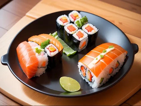 Generate beautiful sushi pictures of high quality。 --auto