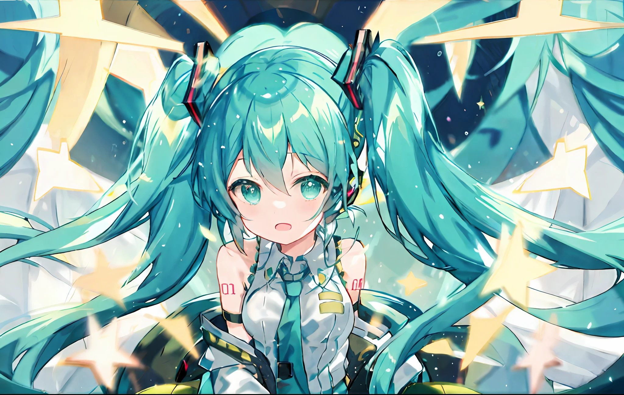 Hatsune Miku
twintails,