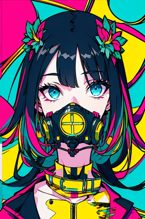 absurdres, highres, ultra detailed, 1girl,(mask:1.2),
BREAK
, kaleidoscopic imagery, symmetrical patterns, vibrant colors, geome...