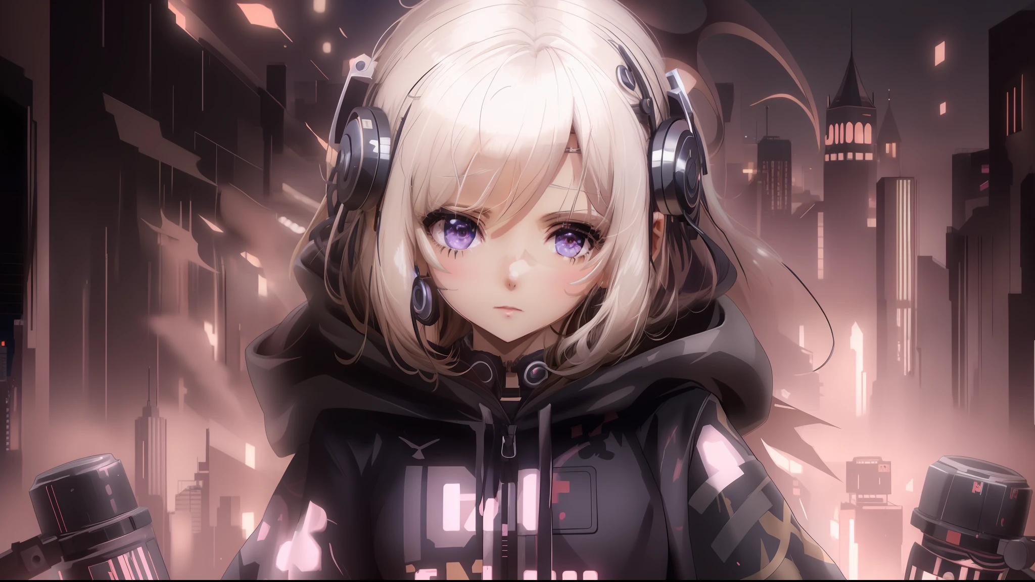 Menina anime com fones de ouvido e um capuz em uma cidade, estilo anime 4K, Melhor Anime 4K Konachan Wallpaper, Anime Art Wallpaper 4K, Anime Art Wallpaper 4K, Garota de anime cyberpunk com capuz, Anime Art Wallpaper 8K, 4k anime wallpapers, Anime Wallpaper 4k, Papel de parede anime 4k, night core, papel de parede anime ultra hd