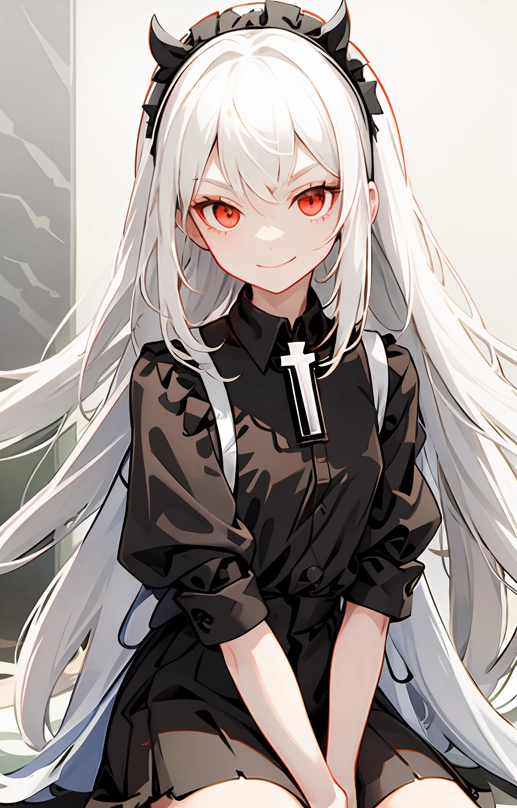 White-haired and red-eyed 