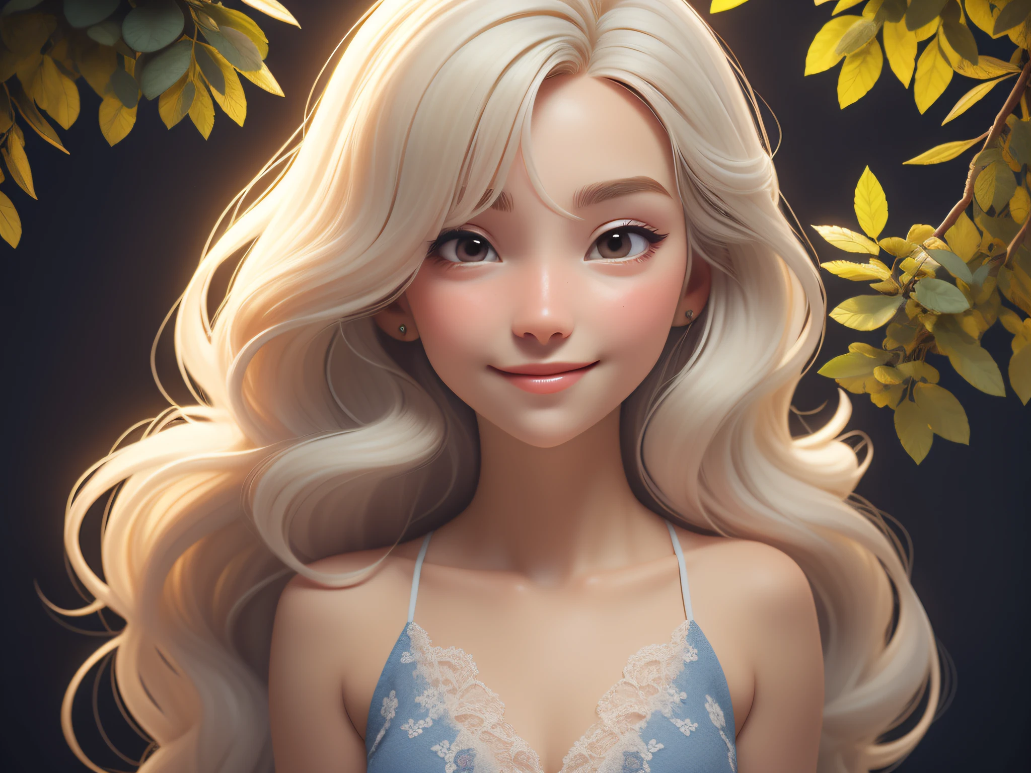 dynamic lighting, (((Hanging Gardens of Babylon))), (cute:1.3), blonde hair, (pale skin:1.1), (soft smiling:1.1), detailed face, detailed gray eyes, detailed skin texture, sun ray, by ilya kuvshinov, nina masic, natural lighting, subsurface scattering, f2, ornate, 35mm, wide shot, retina, textured skin, anatomically correct, best quality, award winning