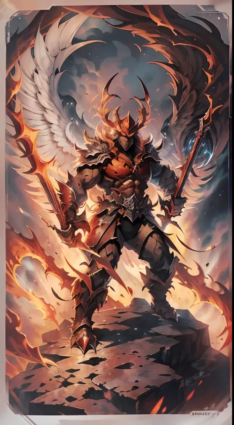 （Messenger from hell：1.4），hell，magma，The whole body was wrapped in fiery red flames，（Look up at the perspective：1.4），（（Super huge, Thick and sharp giant claws）），（（（Black scales））），（（（The scales are covered with thick barbs）））（（Super thick and terrifying sc...