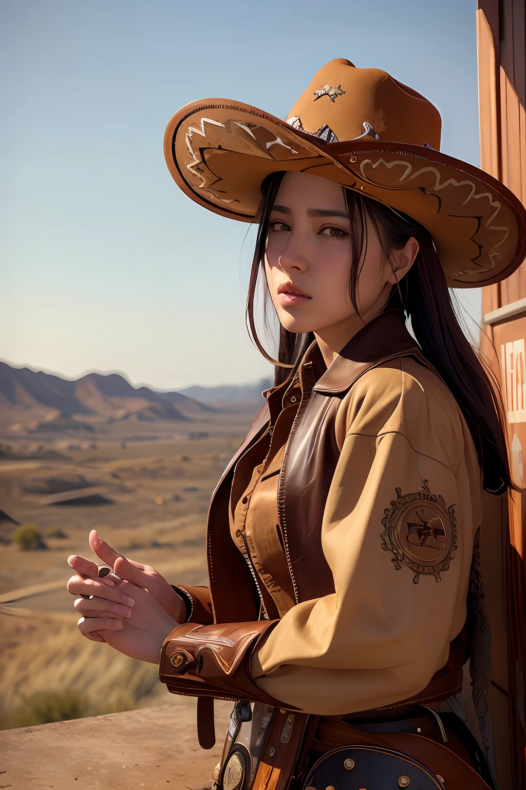 Western-Cowboy-Stil,Fotografie,steampunk,beste Qualität, realistisch, photorealistisch, komplizierte Details, (zarte detaillierte), (komplizierte Details), filmisches Licht, beste Qualität Backlights, Klare Linie, 8k,ultrahohe Auflösung,