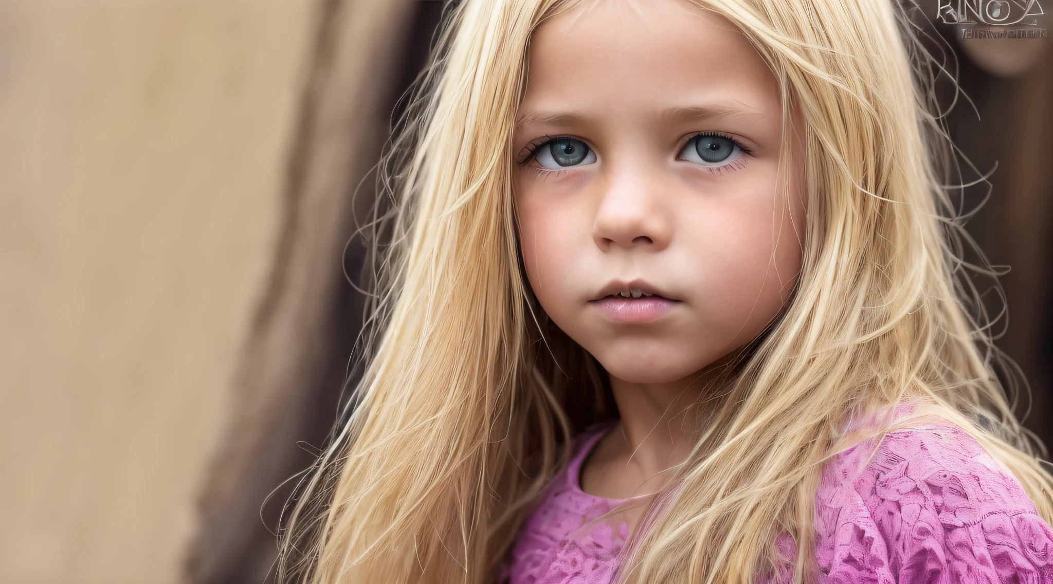 GIRL CHILD 8 YEARS OLD BLONDE HAIR, LONGOS ,CLOSE UP, ESTILO RUSSA DE fones de ouvido, CASACO DE PELE PRETA, Cavalgar na tempestade