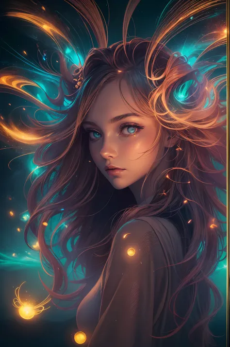 ((best quality)), ((masterpiece)), ((realistic)), portrait, 1girl, celestial, deity, goddess, light particles, halo, looking at viewer, (bioluminescent:0.95) flame, bioluminescence, phoenix, Vibrant, Colorful, Color, (Glow, Glow), (Beautiful Composition), ...