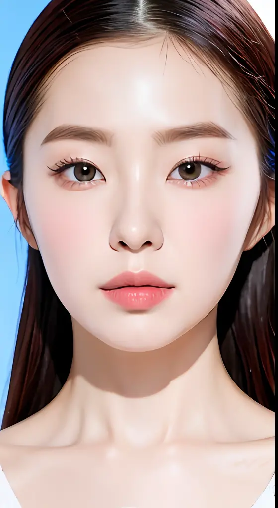 Ultra-clear beauty face close-up