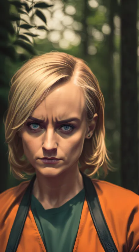 (((piper chapman, of the series "orange is the new black", inspirada em taylor schilling))), appearance of 35 years, ((traje de ...