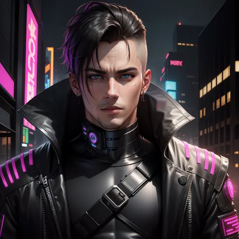 Change background cyberpunk handsome boy.realistic face,8k,ultra ...