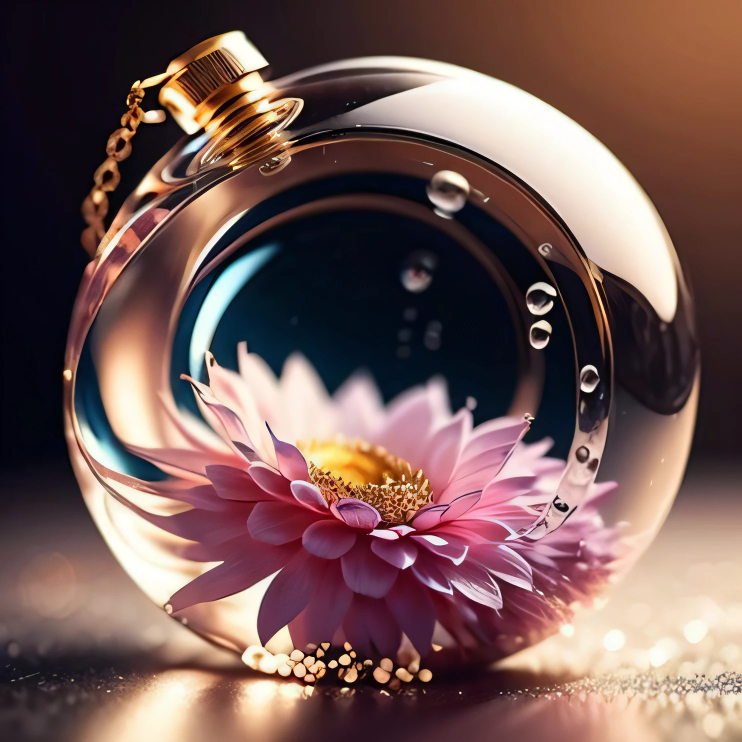 botella de perfume arte bubblerealm