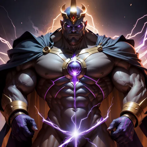 a cosmic entity of unimaginable power, the result of the fusion of the fearsome Thanos and the tyrannical Darkseid. Esta figura colossal irradia uma aura sombria e opressora, combining Thanos' sinister purple with Darkseid's relentless metallic gray.

His ...