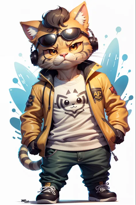 c4tt4stic, a cartoon cat wearing a jacket and sunglasses,