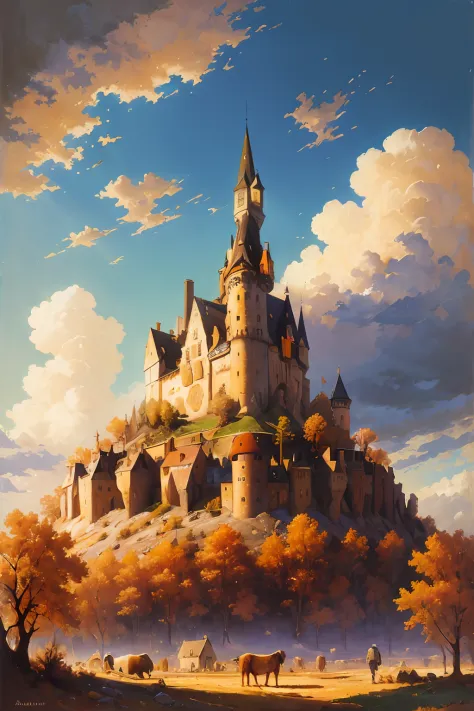 dreamlikeart absurdres highres masterpiece best quality
Alois Arnegger Antoine Blanchard
town castle forest desert sky clouds