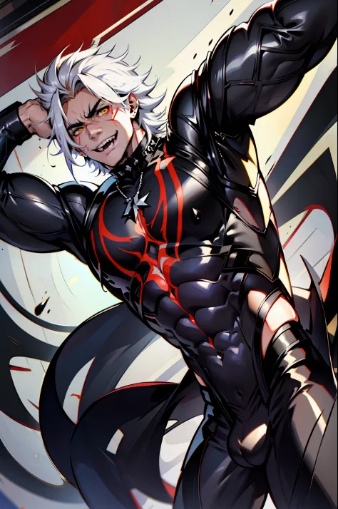 《the original god》arataki kazuto , male people， chest muscle， sexy , venom symbiote for your body, black mucus of the body , int...