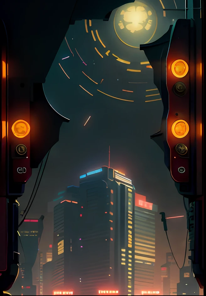 Cyberpunk City filme de ficção científica, rua vazia, noite, Edifício Chinoiserie, lojas antigas, Irregular, placas de circuito, arame, complex, ultra detalhe, realista, Ultra-realistic, alta qualidade, melhor, ultra detalheed, insano detalhado, altamente detalhado, fotorrealista, magnífica composição, mais alta qualidade, 32K, nova Tóquio, Akira --v 6