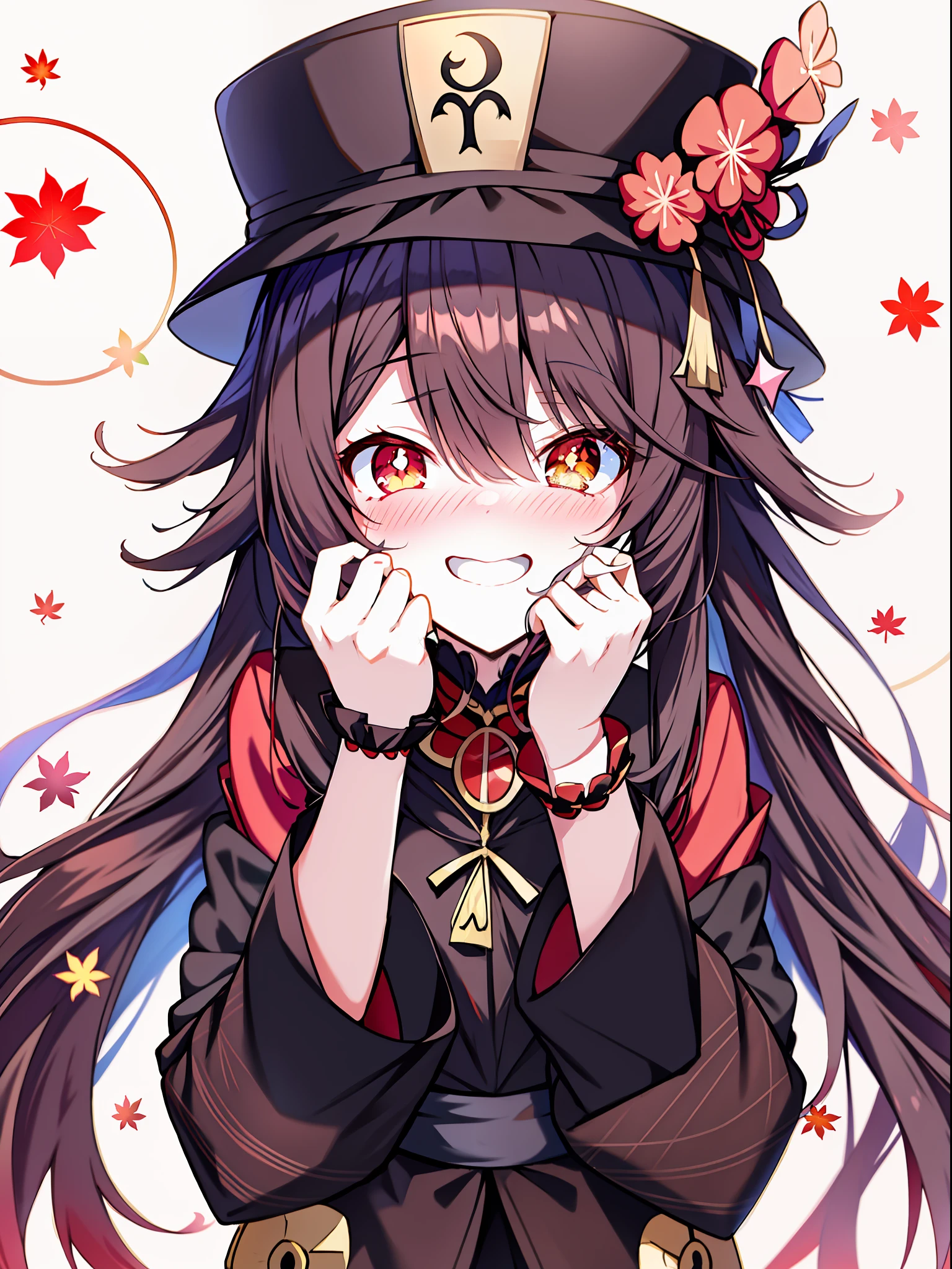 Long hair anime girl wearing top hat，Hold your face in your hands, anime  moe art style, flirty anime witch casting magic, Aromatic, zerochan art -  SeaArt AI